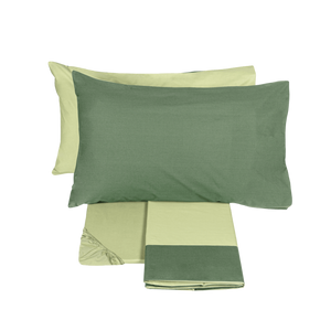 ZEN COMPLETO LENZUOLA MARGARITA-MEDIUM GREEN (1 piazza e mezza) - FAZZINI