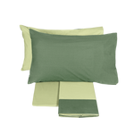 Carica l&#39;immagine nel visualizzatore di Gallery, ZEN COMPLETO LENZUOLA MARGARITA-MEDIUM GREEN (1 piazza e mezza) - FAZZINI
