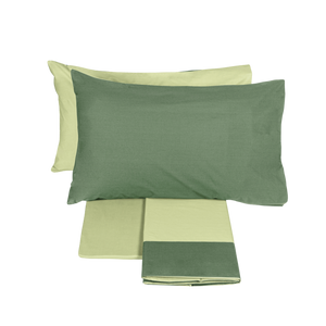 ZEN COMPLETO LENZUOLA MARGARITA-MEDIUM GREEN (1 piazza e mezza) - FAZZINI