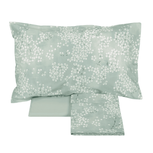 KIMONO COMPLETO LENZUOLA COPRILETTO GRAY GREEN (2 piazze) - FAZZINI