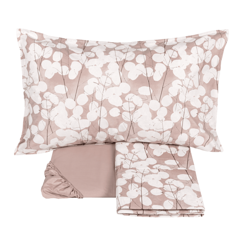 LUNARIA COMPLETO LENZUOLA COPRILETTO ROSA (2 piazze) - FAZZINI