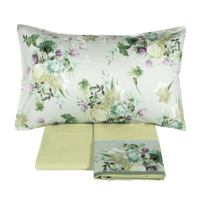 SUMMER COMPLETO LENZUOLA GRAY GREEN (2 piazze) - FAZZINI