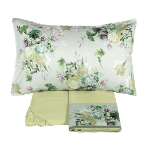 SUMMER COMPLETO LENZUOLA GRAY GREEN (2 piazze) - FAZZINI