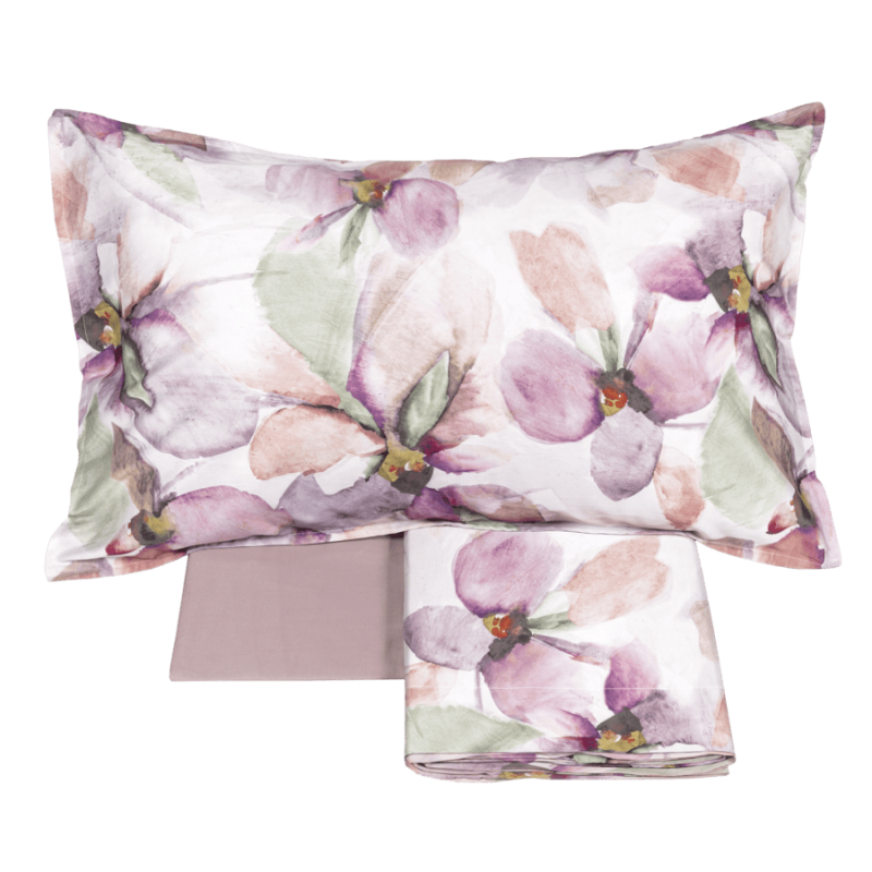 TRASPARENZE COMPLETO LENZUOLA-COPRILETTO ROSA (2 piazze) - FAZZINI
