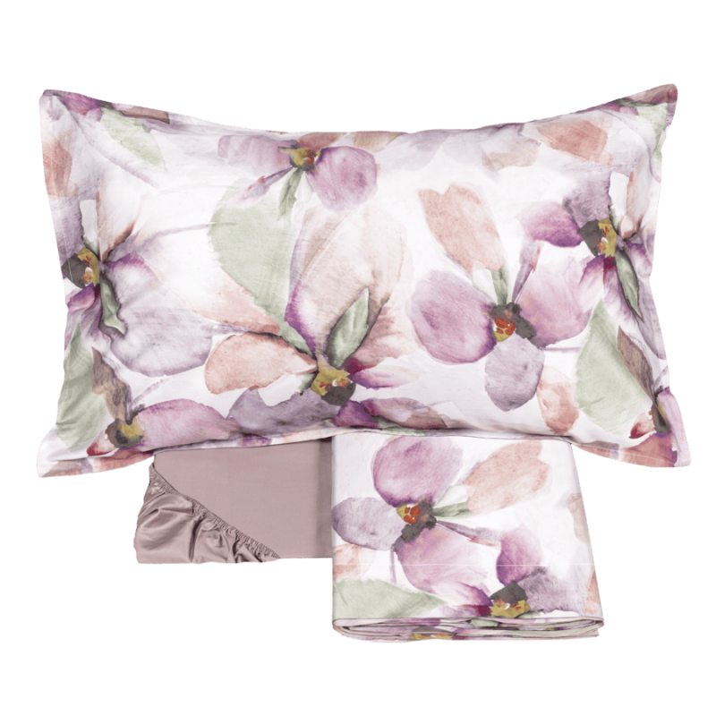 TRASPARENZE COMPLETO LENZUOLA-COPRILETTO ROSA (2 piazze) - FAZZINI